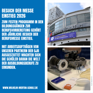 Zum festen Programm in den Bildungsgängen zur Berufsvorbereitung gehört der jährliche Besuch der Berufsmesse Einstieg. Mit Arbeitsaufträgen von unseren Partnern der GJB ausgestattet machten sich die Schüler daran die Welt der Ausbildungsberufe zu erkunden.