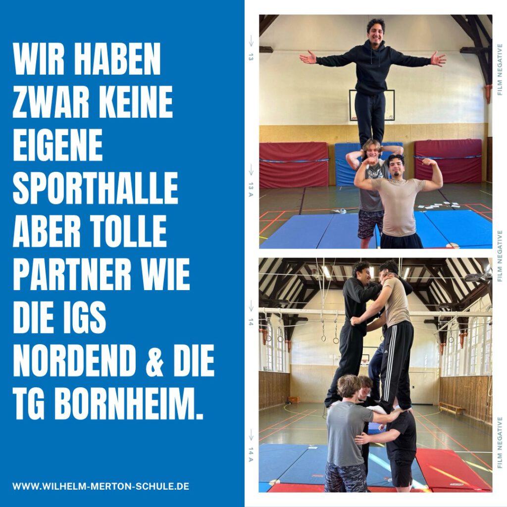 Wir haben zwar keine eigene Sporthalle aber tolle Partner wie die IGS Nordend & die TG Bornheim