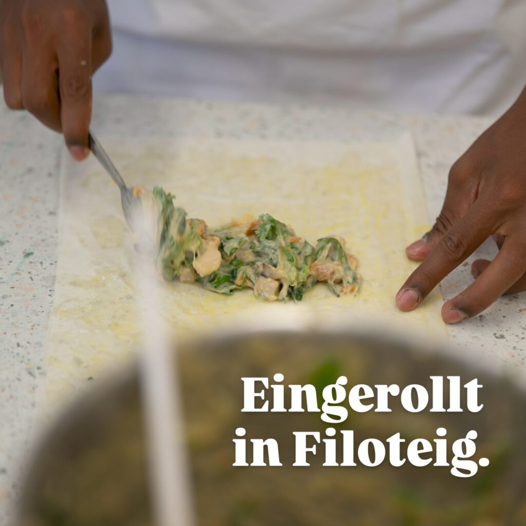 Eingerollt in Filoteig